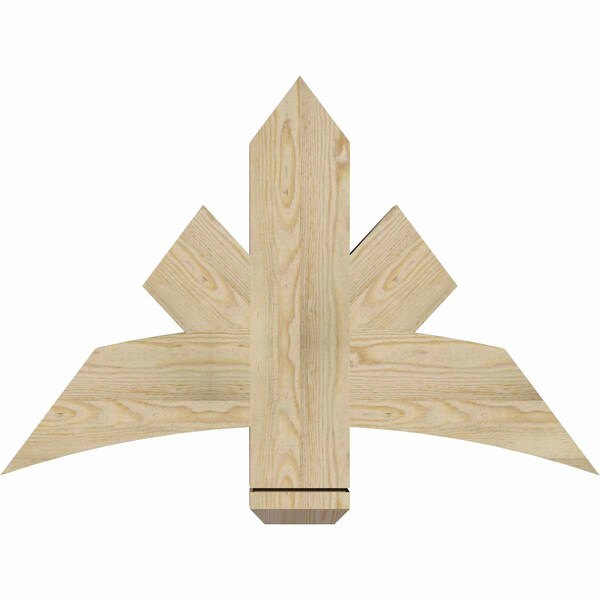 Ekena Millwork Alberta Rough Sawn Timber Gable Bracket, Douglas Fir, 36"W x 24"H x 4"D x 6"F, 16/12 Pitch GBW036X24X0406ALB00RDF - main